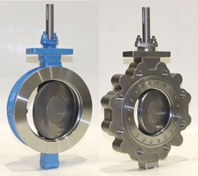 Neles Neldisc metal-seated and Jamesbury Wafer-Sphere soft-seated butterfly valves