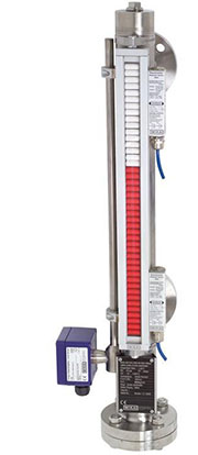 BNA Bypass Level Indicator With Magnetic Display from WIKA