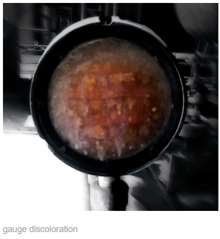 gauge discoloration
