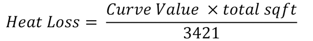 heat loss formula